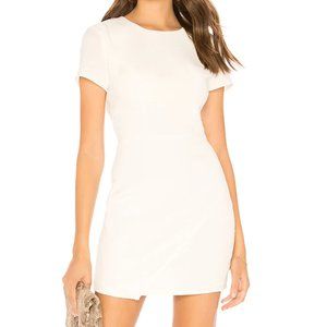 Revolve White Ivory Mini Dress with Open Back